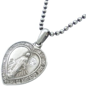 (4月)ジルコニア ハート マリア シルバーペンダントトップ 誕生石