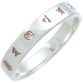 朱色 六字大明呪 梵字 シルバーリング（指輪）六字真言 お守り