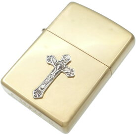 センター キリスト クロス ブラスジッポ