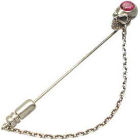 ルビー スカル ヘッド シルバーラペルピン