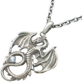 (12月)タンザナイト フライング ドラゴン シルバーペンダントトップ 誕生石