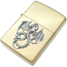 (11月)ブルートパーズ フライング ドラゴン ブラスジッポ誕生石