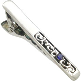 (9月)サファイア スクロール シルバー925ネクタイピン誕生石