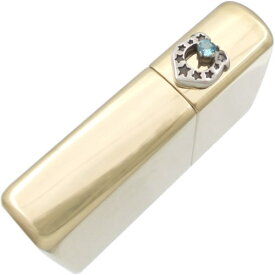 (11月)ブルートパーズ スター ホースシュー リッド ブラスジッポ誕生石