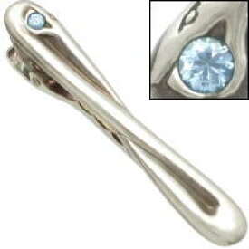 (11月)ブルートパーズ アンフィニ スネーク シルバー925ネクタイピン 蛇 誕生石