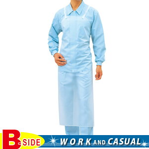 サカノ繊維【work friend】【ワークフレンド】sa-sf610 E.V.Aクリア胸付前掛 【工場用】【ユニフォーム】【エプロン】【メール便対象商品】