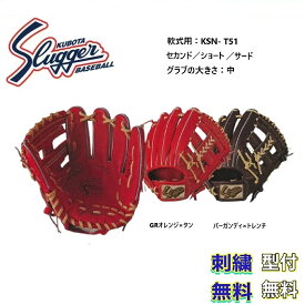 【刺繍無料・湯もみ型付無料】KSN-T51 内野手用 久保田スラッガー 軟式グローブ お取り寄せ品 スラッガー