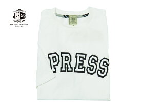 Jプレス J.PRESS(ジェイ・プレス) MEN アーチ ロゴ Tシャツ 半袖 ホワイト 天竺 2023年夏モデル Jプレス メンズ プレゼントに最適！！