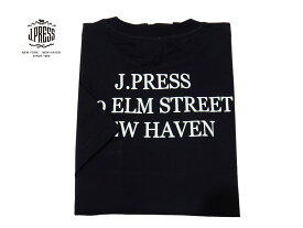 Jプレス J.PRESS(ジェイ・プレス) MEN バックプリント Tシャツ 半袖 ネイビー 天竺 2023年夏モデル Jプレス メンズ プレゼントに最適！！