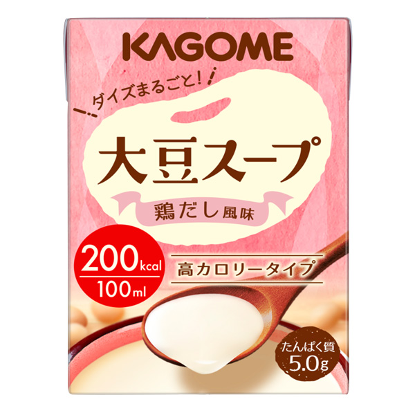 介護食 KAGOME 大豆スープ 鶏だし風味 100ml×18本