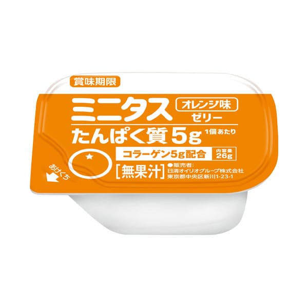 楽天市場ミニタス たんぱく質ゼリー オレンジ味 個
