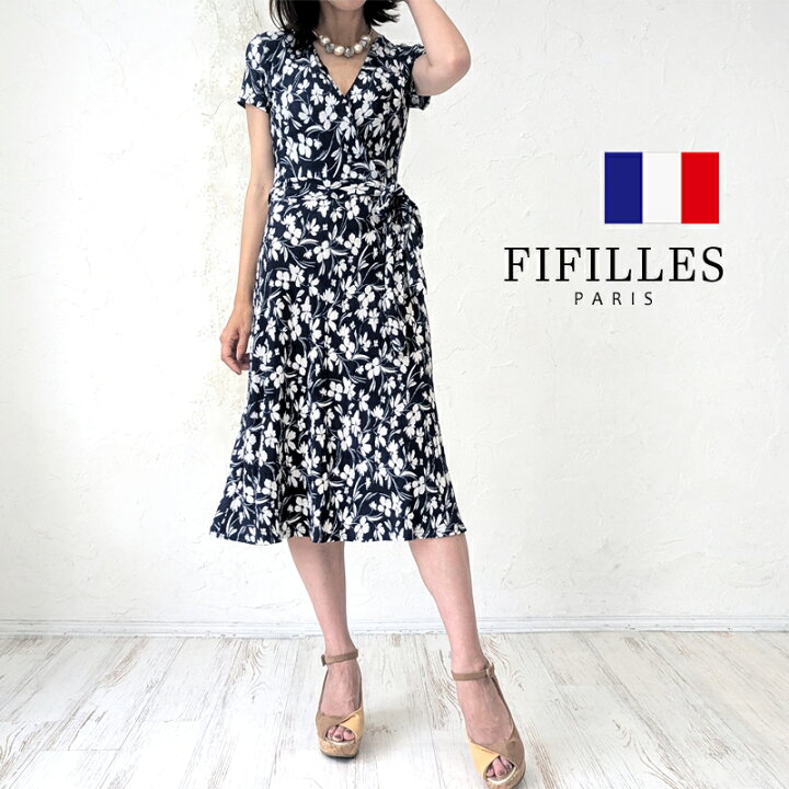 楽天市場】(FIFILLES)フィフィーユ カシュクールワンピース T1T2T3TU 