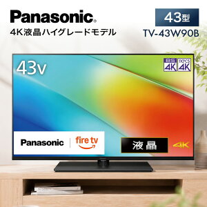 4K�t�� �e���r VIERA �r�G�� �t���n�C�O���[�h���f�� Fire TV���� 43V�^ �p�i�\�j�b�N TV-43W90B