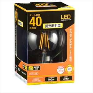 OHM �I�[���d�@ 063497 LED�d�� �t�B�������g �{�[���d�� E26 40�` ������Ή� �d���F �N���A �S���� LDG3L D C6 06�|3497