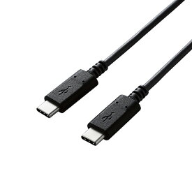 【500円OFFクーポン有】 【5個セット】エレコム USB2.0ケーブル/C-Cタイプ/認証品/PD対応/3A出力/1.0m/ブラック U2C-CC10NBK2X5