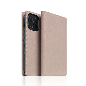 SLG Design Full Grain Leather Case for iPhone 13 Pro 手帳型ケース ライトクリーム SD22124i13PLC