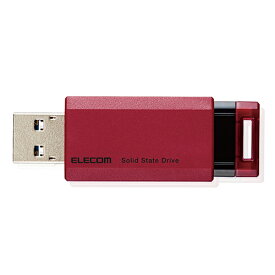 【500円OFFクーポン有】 エレコム SSD 外付け ポータブル 250GB 小型 ノック式 USB3.2(Gen1)対応 レッド PS4/PS4Pro/PS5 ESD-EPK0250GRD
