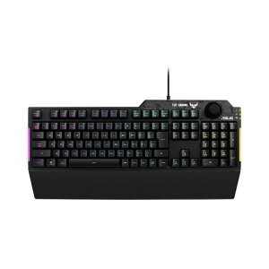 �Q�[�~���O�L�[�{�[�h �L�� ASUS �G�C�X�[�X TUF Gaming K1 RA04/TUF/GAMING/K1 �����u���� ���{��z�� 104�L�[ ��p�{�����[���L�[���� �T�C�h���C�g�o�[ RGB�o�b�N���C�g �ϔ򖗎d�l