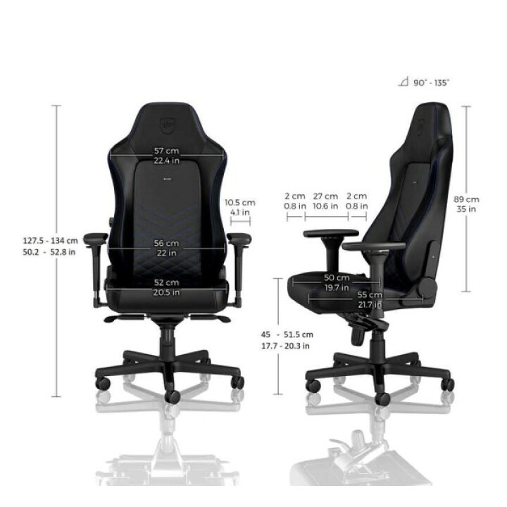 楽天市場】ゲーミングチェア HERO ブルー noblechairs（ノーブル 