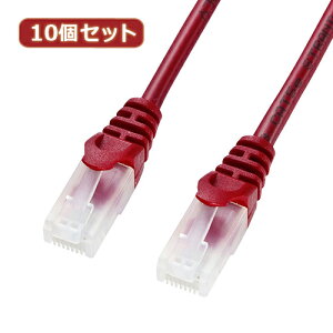 10�Z�b�g�T�����T�v���C �c���܂�h�~CAT5eLAN�P�[�u�� LA-Y5TS-07RX10