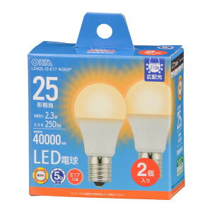 LED�d�����`E17 25�`���� �d���F 2�� �I�[�� LDA2L-G-E17 AG62P