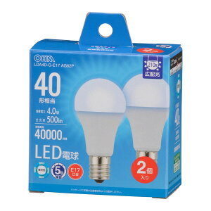 LED�d�����`E17 40�`���� �����F 2�� �I�[�� LDA4D-G-E17 AG62P �V���� ��l��炵 �����z�� �V�������� �P�g