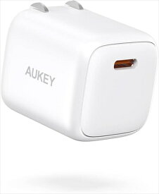 AUKEY オーキー 充電器 Omnia Mini 20W PA－B1S ホワイト 急速充電 高速充電 iPhone Android USB－C タイプC PD 折りたたみ式プラグ スマホ iPhone12