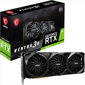 MSI GeForce RTX 3070 Ti VENTUS 3X 8G OC �Q�[�~���O �O���t�B�b�N�X�J�[�h 8GB GDDR6X 1800MHz PCI Express Gen4 256�r�b�g 3x DP v1�D4a HDMI2�D1 4K�Ή� �V���� ��l��炵 �����z�� �V�������� �P�g
