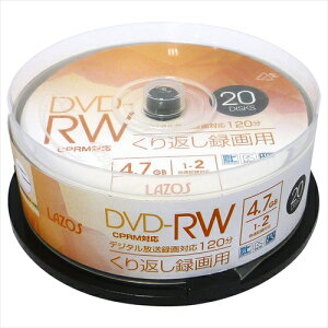 480���Z�b�g(20��X24��) Lazos �J�Ԃ��^��pDVD-RW L-DRW20PX24 ���̓� �M�t�g 2026 ���蕨 �v���[���g �� �� �y�A�M�t�g