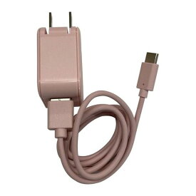 充電ケーブル AC CHARGER ＋ USB Type-C 2.4A対応 スリム2PORT 1m （ピンク） クオリティトラストジャパン QTC-024PK
