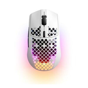 SteelSeries �Q�[�~���O�}�E�X ���C�����X Aerox 3 Wireless Snow 2022 Edition 62608 ���y�� 59g �� ���� 2.4GHz Bluetooth ���Ή� �h�� �h�o IP54 �ő�200���� �����ԃo�b�e���[