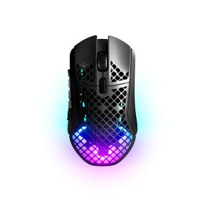 SteelSeries �Q�[�~���O�}�E�X ���C�����X Aerox 9 Wireless 62618J ���y�� 89g 18�{�^�� ���{�^�� MMO MOBA �T�C�h12�{�^�� ���� 2.4GHz Bluetooth �h�� �h�o IP54 �}���[�d PC Mac