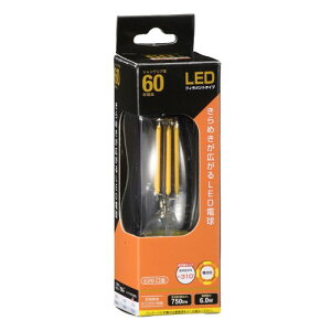 LED�t�B�������g�^�C�v�V�����f���A�� E26 60�`���� �d���F �I�[�� LDC6L C6