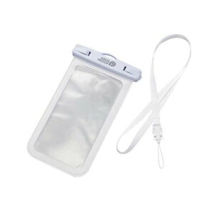�X�}�z�h���P�[�X IPX8 ( iPhone Android �� 6.9�C���`�܂ł� �X�}�z �Ή�) �A�E�g�h�A AQUA PROOF �z���C�g �G���R�� P-WPSN04WH ���̓� �M�t�g 2026 ���蕨 �v���[���g �� �� �y�A�M�t�g