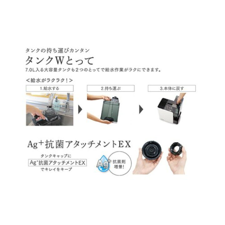 楽天市場】ハイブリッド式加湿器 木造16畳/プレハブ洋室27畳まで 