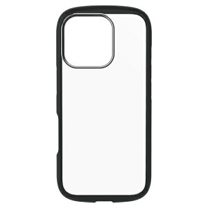 iPhone 16 Pro [LIGHT SHIELD] �Ռ��z�� �n�C�u���b�h�N���A�P�[�X �g���j�e�B TR-IP24M3-LD-CLBK