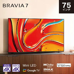 ter 75V^ nEBSE110xCSfW^4K`[i[ Google TV @\ BRAVIA XR70V[Y \j[ K-75XR70