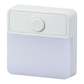 薄型LEDナイトライト スイッチ式 電球色 オーム電機 NIT-ALA6PSQ-WL