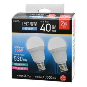 LED�d�����` E17 40�`���� �����F 2�� �I�[���d�@ LDA4D-G-E17 IS53 2P �V���� ��l��炵 �����z�� �V�������� �P�g