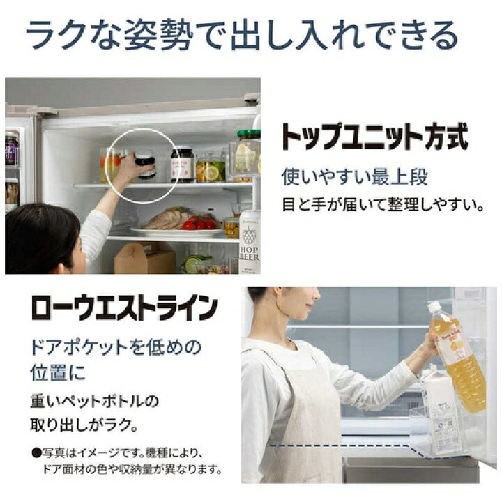 楽天市場】冷蔵庫 パナソニック 両開き 観音開き 451L 6ドア 幅68.5cm 