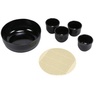 パール金属 風味処 そうめん鉢・猪口4個セット PCすのこ付 HB-5804