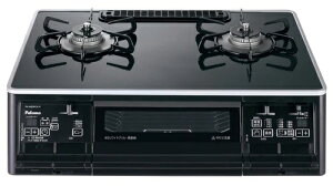 LPガス(プロパンガス)用 パロマ ガステーブルコンロ PA-A65WCK-L 左強火力 2口 Sシリーズ クリアパールブラック 水無し両面焼きグリル搭載 日本製