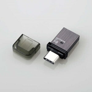 USB������ �L���b�v�� 64GB Type-C �u���b�N �G���R�� MF-CAU32064GBK