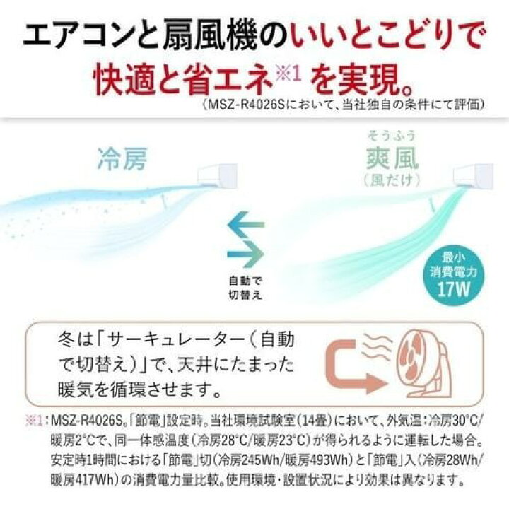 楽天市場】エアコン 23畳 本体のみ 三菱電機 MSZ-R7126S 霧ヶ峰 R 