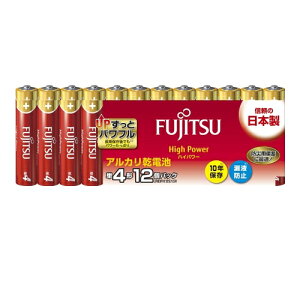 �x�m�� FUJITSU High Power �A���J�����d�r �P4�` 1.5V 12�p�b�N ���{�� LR03FH(12S) FDK