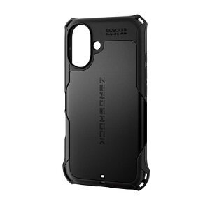 �G���R�� iPhone 16 �n�C�u���b�h�P�[�X ZEROSHOCK �u���b�N PM-A24AZEROBK