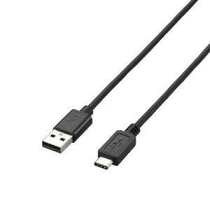 �y3�Z�b�g�z �G���R�� USB2.0�P�[�u��(A-TypeC) 1m �u���b�N U2C-AC10BKX3