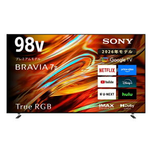 �\�j�[ SONY 4K�t���e���r BRAVIA �u���r�A 98V�^ 98�C���` K-98XR70 �����^LED Google TV YouTube Bluetooth
