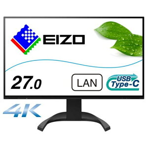 EIZO FlexScan EV2740X-BK 27�^ 4K ���j�^�[ �A���`�O���A �m���O���A ����� IPS �p�\�R�����j�^�[ �t���f�B�X�v���C USB Type-C 94W���d HDMI DisplayPort �X�s�[�J�[���� �L��LAN