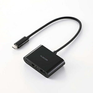 �G���R�� ELECOM USB Type-C �h�b�L���O�X�e�[�V���� 3in1 5Gbps 4K60Hz PD�Ή� �u���b�N DST-030BPBK
